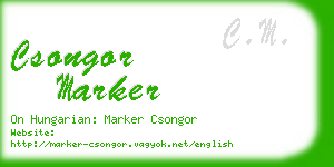csongor marker business card